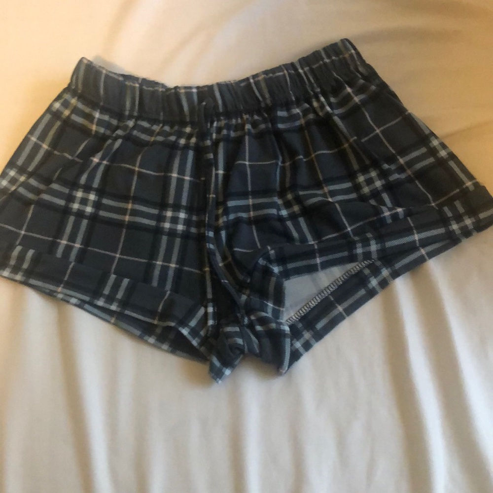 Plaid pj shorts